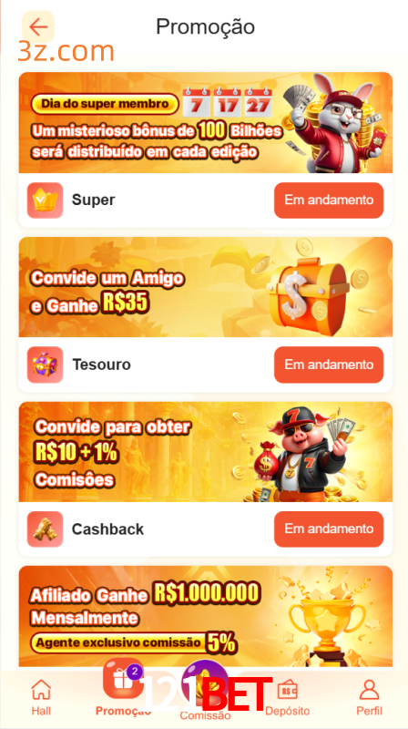 Bônus e Promoções